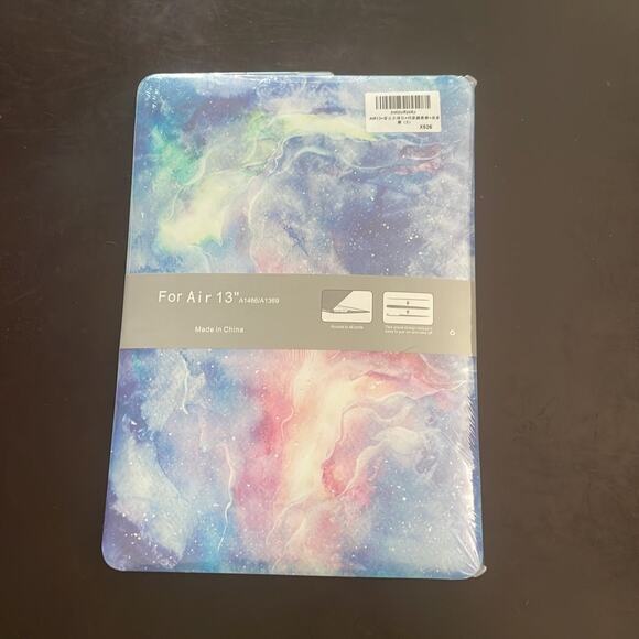 MacBook Air 13” 2010-2017 blue/pink galaxy design hardshell case - Picture 1 of 3